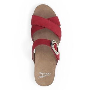 Dansko Susie Red Wedge Slide Sandals